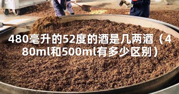 480毫升的52度的酒是几两酒（480ml和500ml有多少区别）