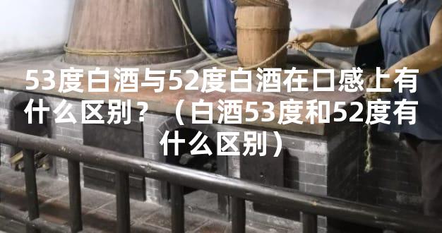 53度白酒与52度白酒在口感上有什么区别？（白酒53度和52度有什么区别）