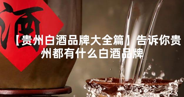 【贵州白酒品牌大全篇】告诉你贵州都有什么白酒品牌