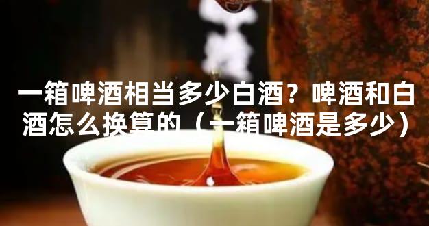 一箱啤酒相当多少白酒？啤酒和白酒怎么换算的（一箱啤酒是多少）