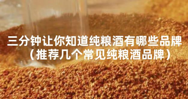 三分钟让你知道纯粮酒有哪些品牌（推荐几个常见纯粮酒品牌）