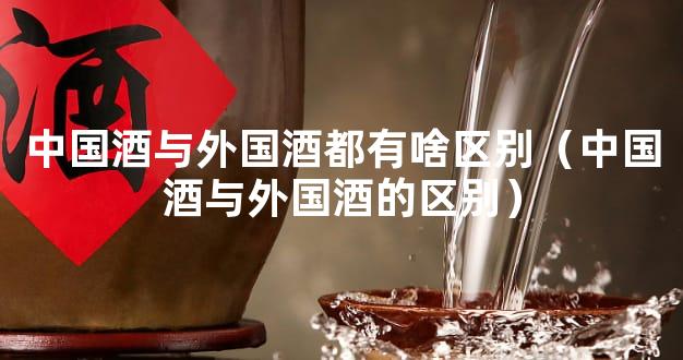 中国酒与外国酒都有啥区别（中国酒与外国酒的区别）