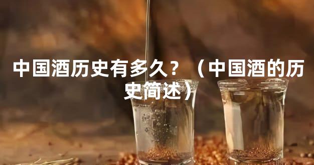 中国酒历史有多久？（中国酒的历史简述）