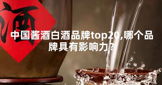 中国酱酒白酒品牌top20,哪个品牌具有影响力？