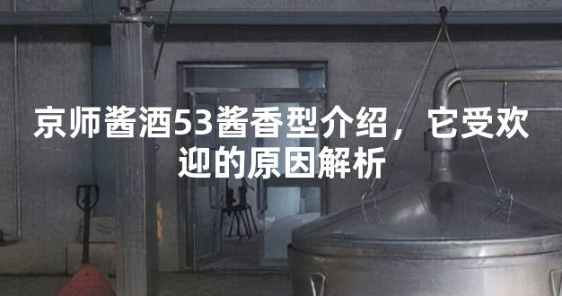 京师酱酒53酱香型介绍，它受欢迎的原因解析