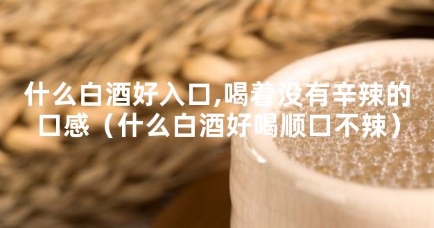 什么白酒好入口,喝着没有辛辣的口感（什么白酒好喝顺口不辣）