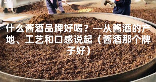什么酱酒品牌好喝？—从酱酒的产地、工艺和口感说起（酱酒那个牌子好）