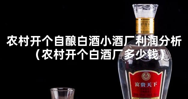 农村开个自酿白酒小酒厂利润分析（农村开个白酒厂多少钱）