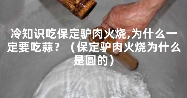 冷知识吃保定驴肉火烧,为什么一定要吃蒜？（保定驴肉火烧为什么是圆的）