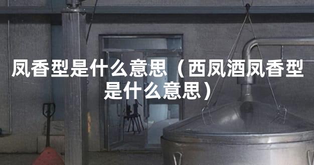 凤香型是什么意思（西凤酒凤香型是什么意思）
