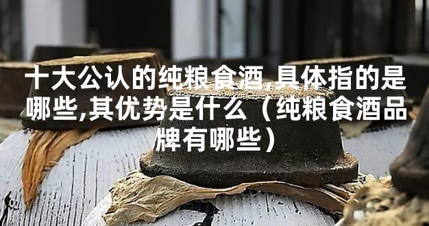 十大公认的纯粮食酒,具体指的是哪些,其优势是什么（纯粮食酒品牌有哪些）