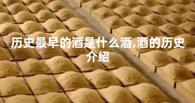 历史最早的酒是什么酒,酒的历史介绍