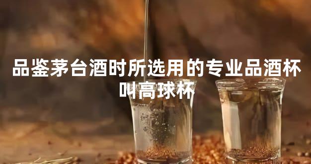 品鉴茅台酒时所选用的专业品酒杯叫高球杯