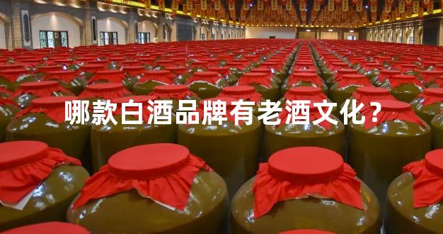 哪款白酒品牌有老酒文化？
