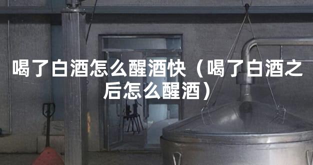 喝了白酒怎么醒酒快（喝了白酒之后怎么醒酒）