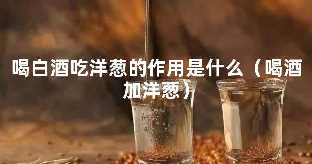 喝白酒吃洋葱的作用是什么（喝酒加洋葱）