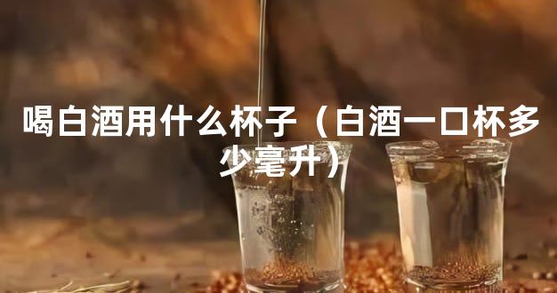喝白酒用什么杯子（白酒一口杯多少毫升）
