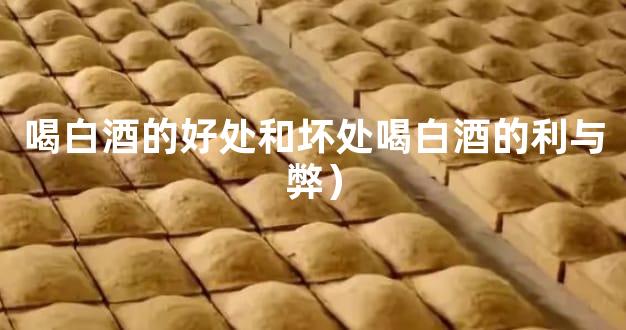 喝白酒的好处和坏处喝白酒的利与弊）