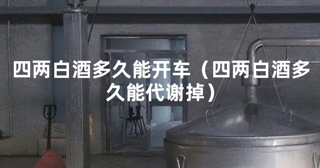 四两白酒多久能开车（四两白酒多久能代谢掉）