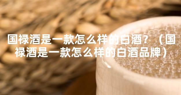 国禄酒是一款怎么样的白酒？（国禄酒是一款怎么样的白酒品牌）