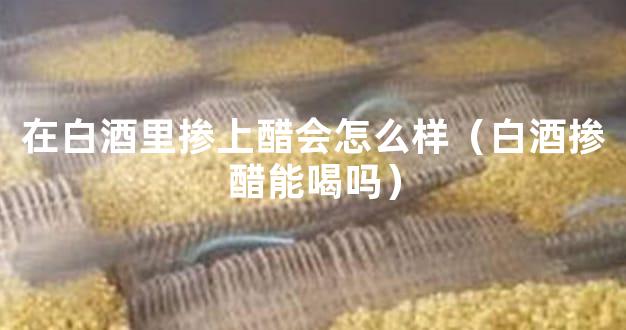在白酒里掺上醋会怎么样（白酒掺醋能喝吗）