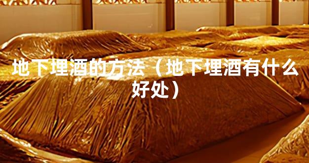 地下埋酒的方法（地下埋酒有什么好处）