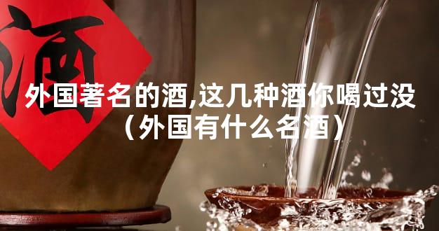 外国著名的酒,这几种酒你喝过没（外国有什么名酒）