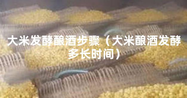 大米发酵酿酒步骤（大米酿酒发酵多长时间）
