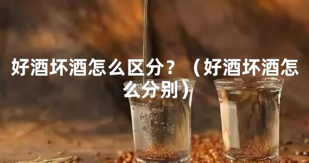 好酒坏酒怎么区分？（好酒坏酒怎么分别）