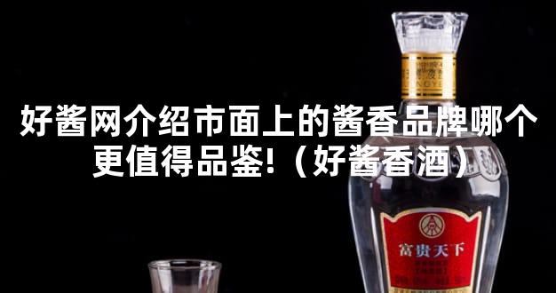 好酱网介绍市面上的酱香品牌哪个更值得品鉴!（好酱香酒）