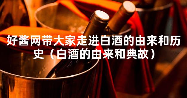 好酱网带大家走进白酒的由来和历史（白酒的由来和典故）
