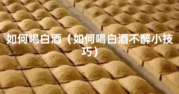 如何喝白酒（如何喝白酒不醉小技巧）