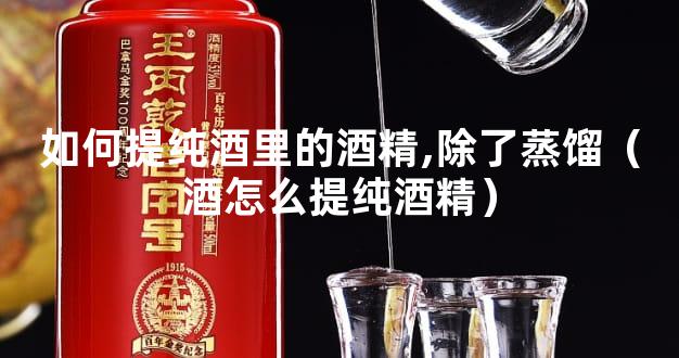 如何提纯酒里的酒精,除了蒸馏（酒怎么提纯酒精）
