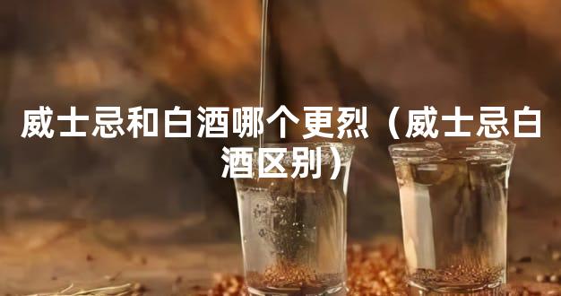 威士忌和白酒哪个更烈（威士忌白酒区别）