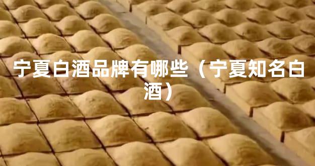 宁夏白酒品牌有哪些（宁夏知名白酒）