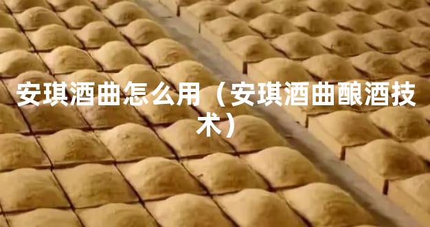 安琪酒曲怎么用（安琪酒曲酿酒技术）