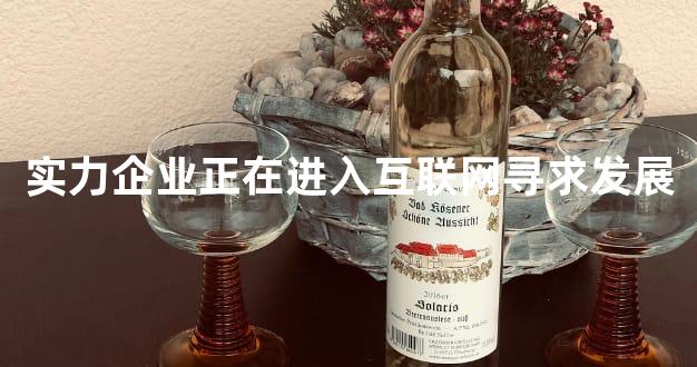 实力企业正在进入互联网寻求发展