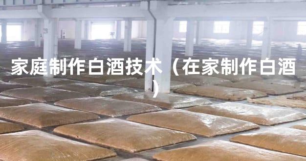家庭制作白酒技术（在家制作白酒）