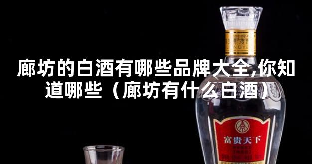 廊坊的白酒有哪些品牌大全,你知道哪些（廊坊有什么白酒）