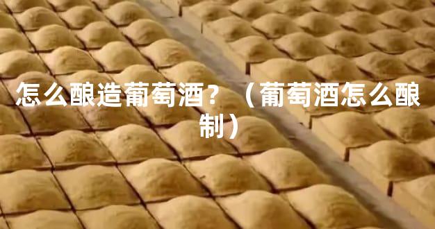 怎么酿造葡萄酒？（葡萄酒怎么酿制）