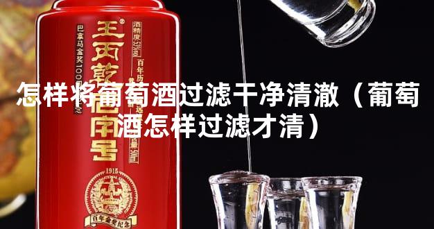怎样将葡萄酒过滤干净清澈（葡萄酒怎样过滤才清）