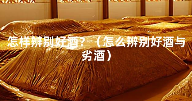 怎样辨别好酒？（怎么辨别好酒与劣酒）