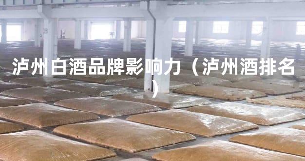 泸州白酒品牌影响力（泸州酒排名）
