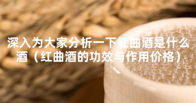 深入为大家分析一下红曲酒是什么酒（红曲酒的功效与作用价格）
