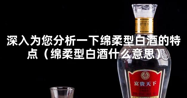 深入为您分析一下绵柔型白酒的特点（绵柔型白酒什么意思）