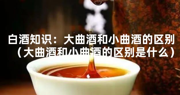 白酒知识：大曲酒和小曲酒的区别（大曲酒和小曲酒的区别是什么）