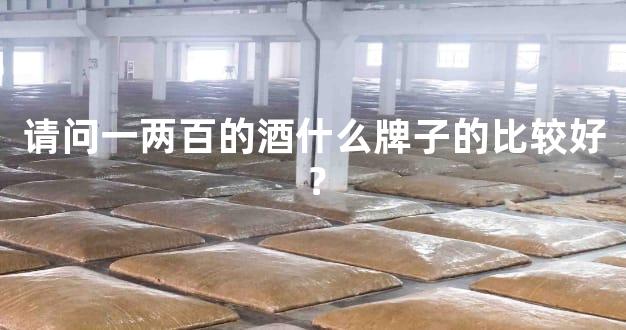 请问一两百的酒什么牌子的比较好？