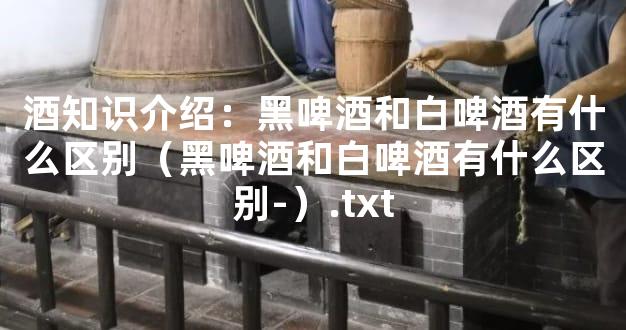 酒知识介绍：黑啤酒和白啤酒有什么区别（黑啤酒和白啤酒有什么区别-）.txt