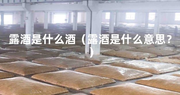 露酒是什么酒（露酒是什么意思？）