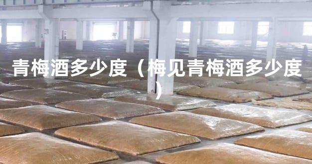 青梅酒多少度（梅见青梅酒多少度）